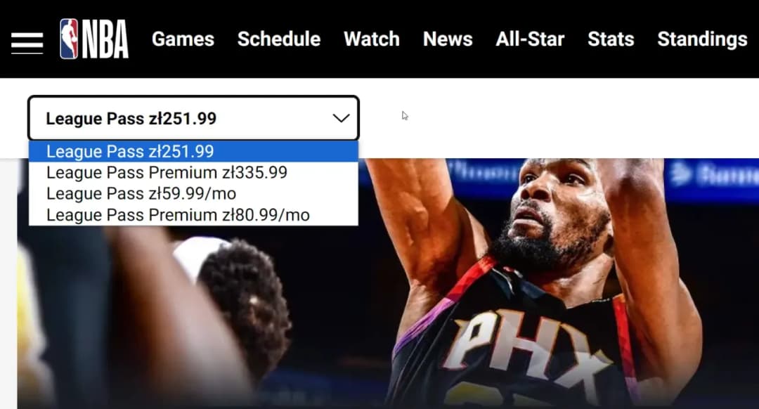 Ile kosztuje NBA League Pass? Ceny i opcje subskrypcji 2025-25